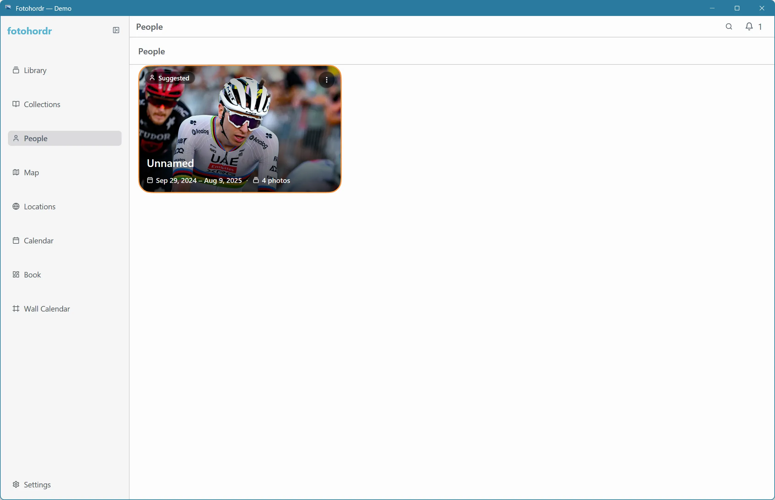 Keyboard cursor on the People grid