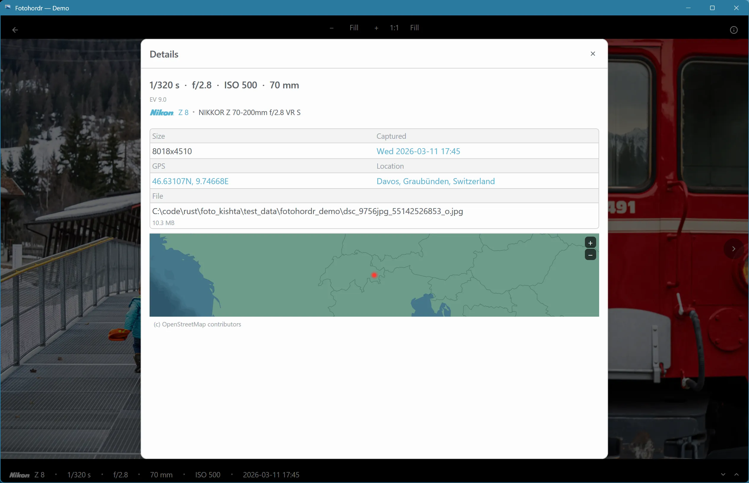 Full-details modal